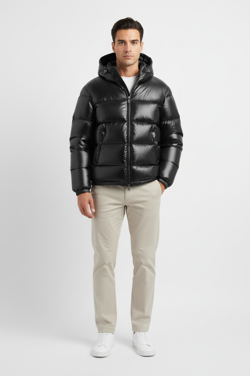 Herre Vinterjakke Syntetisk Letvægts Quiltet Vindtæt Vandafvisende 4