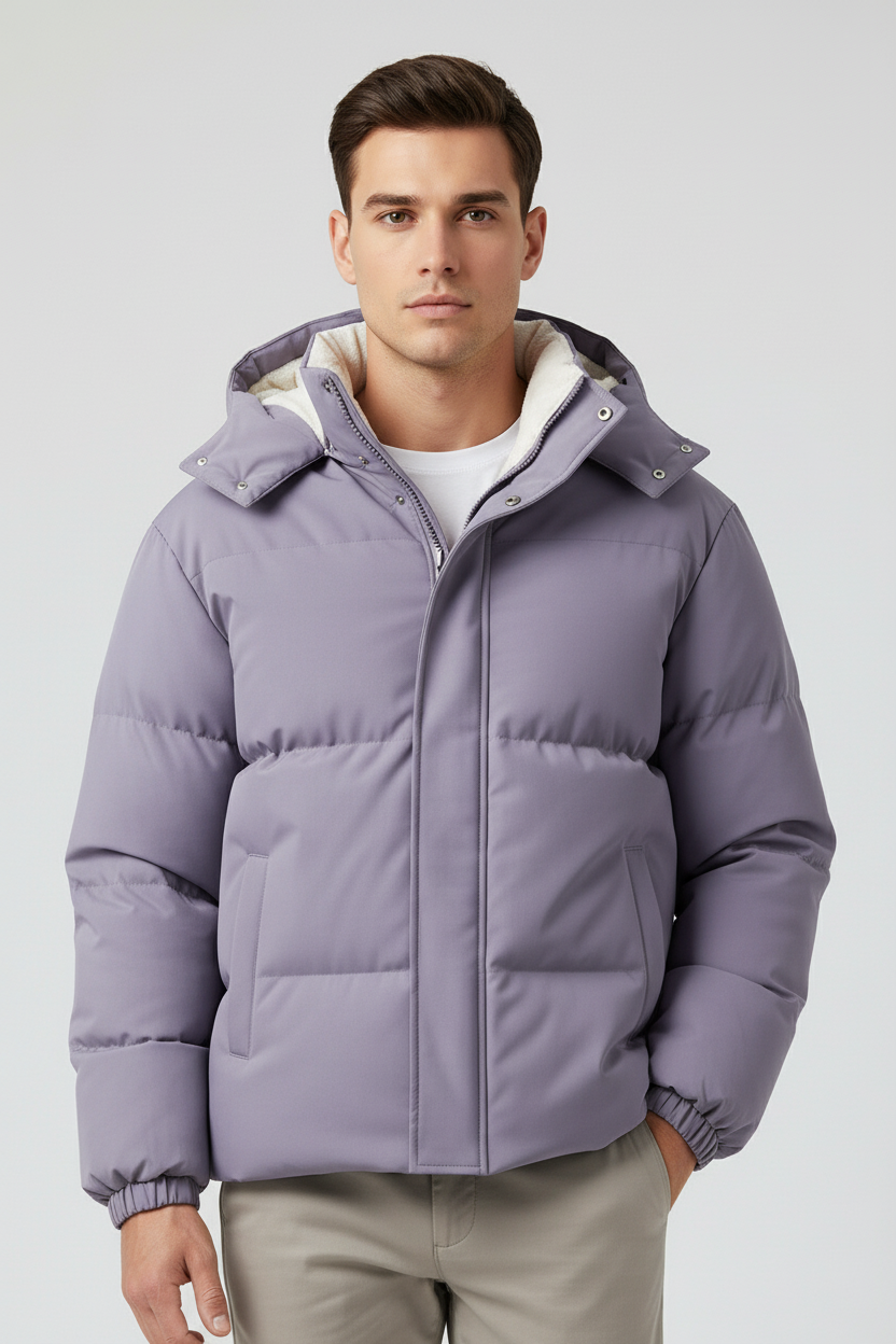 Mænds Parkajakke Vindtæt Løs Pasform 1