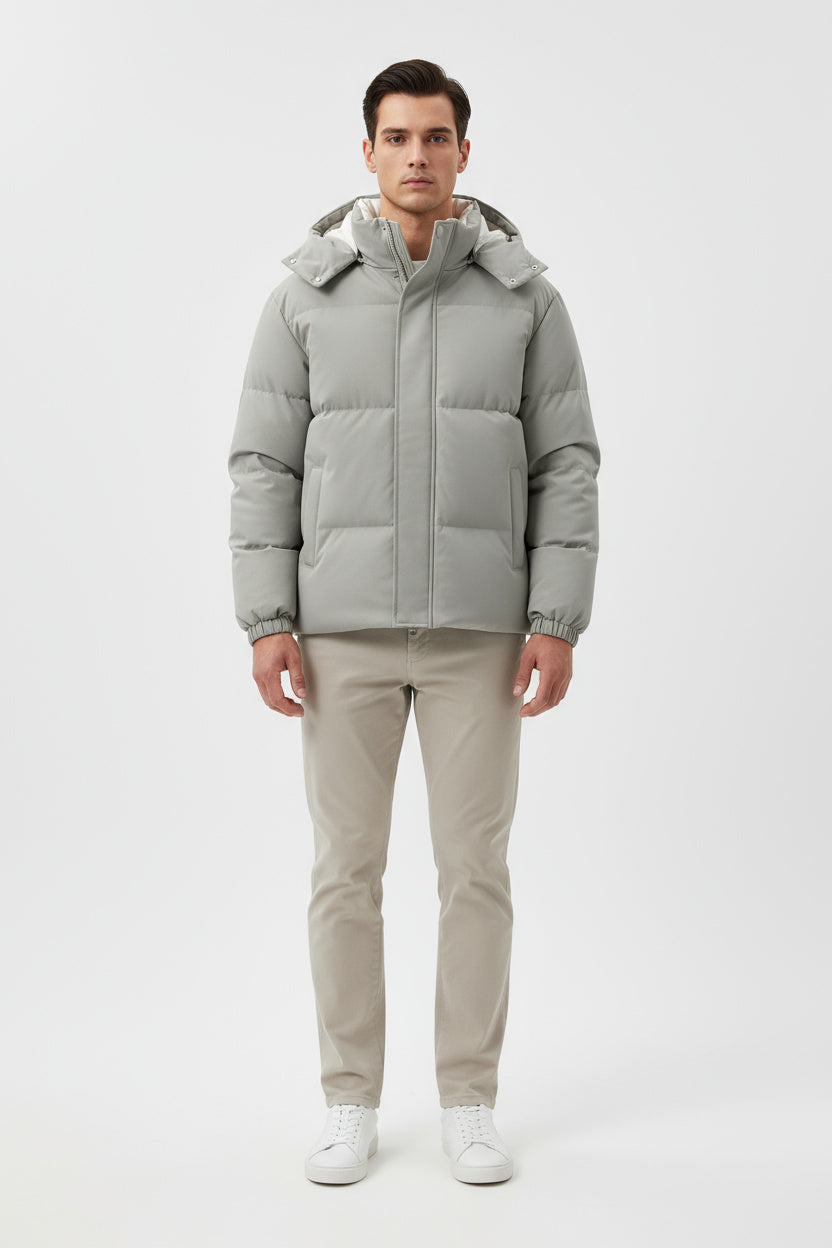 Mænds Parkajakke Vindtæt Løs Pasform 4