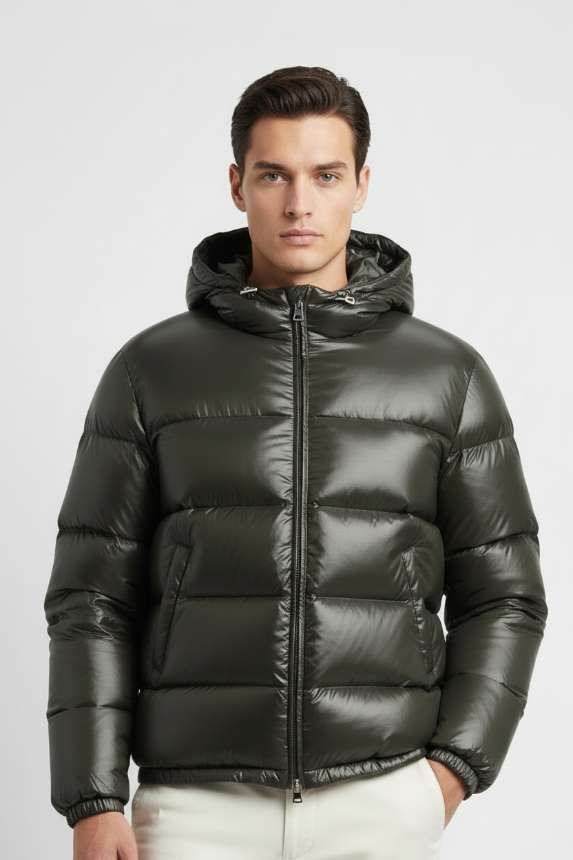 Herre Vinterjakke Syntetisk Letvægts Quiltet Vindtæt Vandafvisende 0