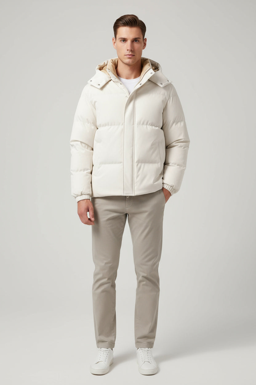 Mænds Parkajakke Vindtæt Løs Pasform 5