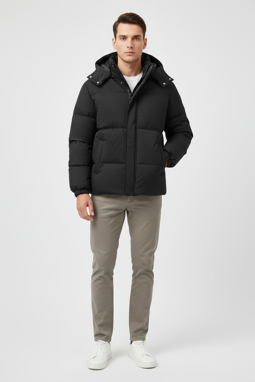 Mænds Parkajakke Vindtæt Løs Pasform 6